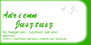 adrienn jusztusz business card